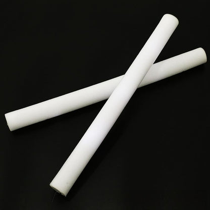 LED foam glow stick crossed pair white glowing batons