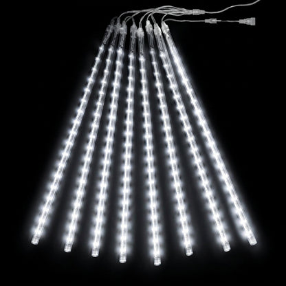 LED meteor shower light fanned tubes cool white illumination