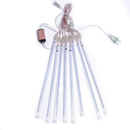 LED meteor shower light clear tubes bundle with plug