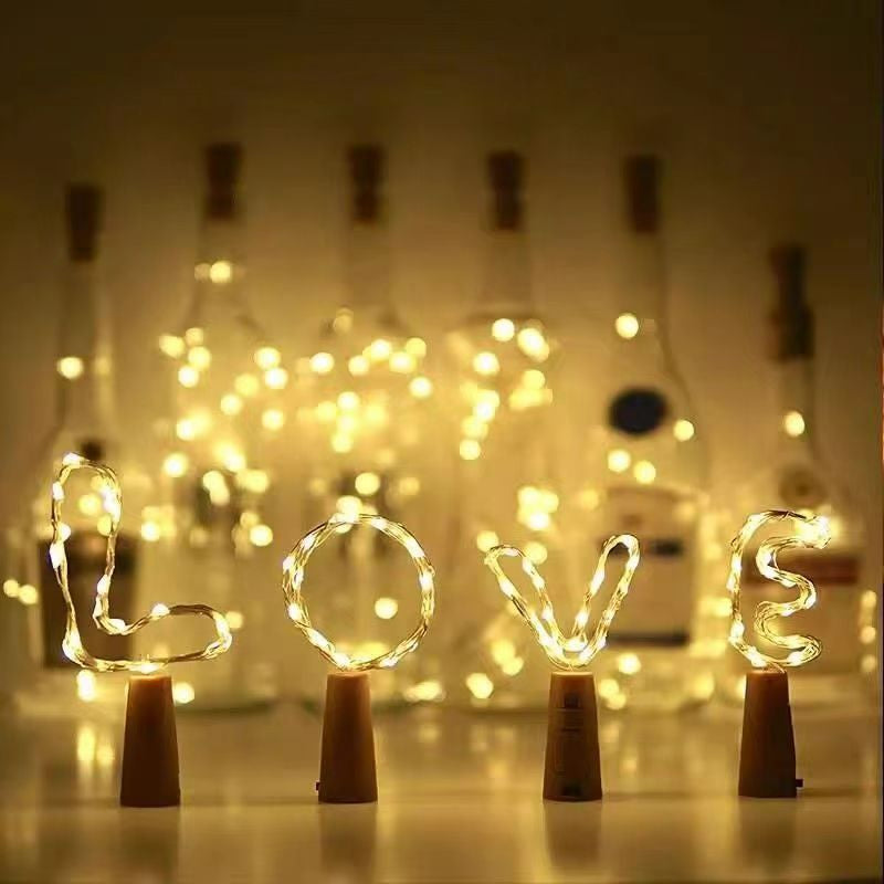 LED wine bottle cork light warm white decorative illuminated display