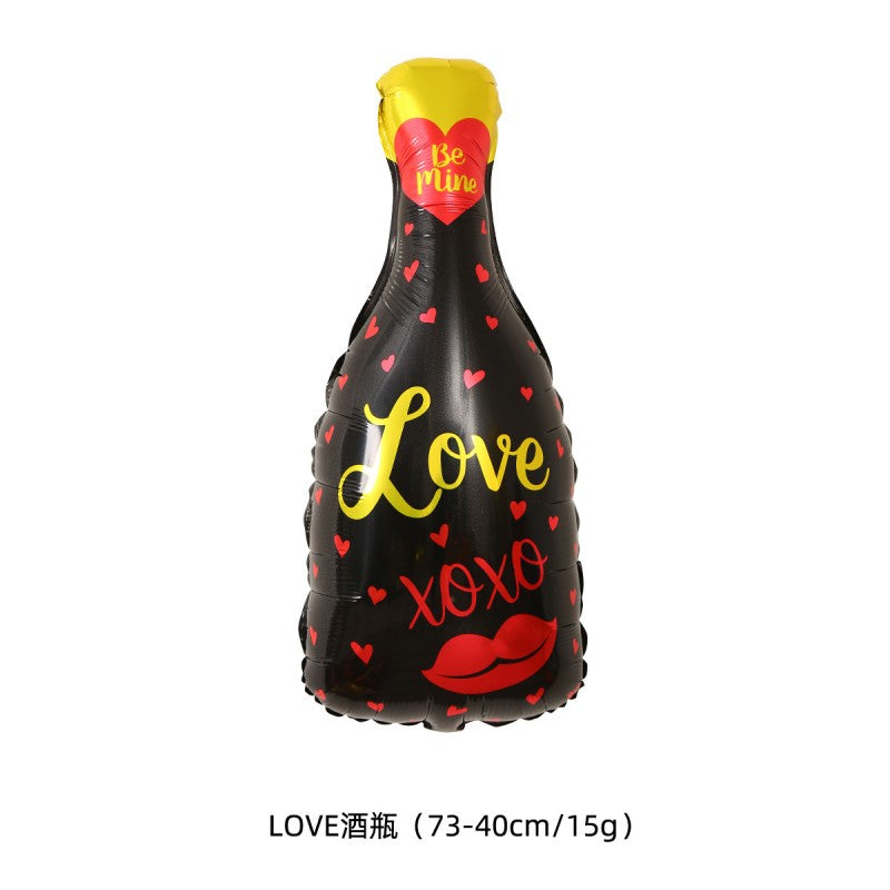 Wine Bottle & Glass Foil Balloons – Aluminium Mylar Balloons for New Year, Birthday, Bachelorette & Wine Tasting Party Decor