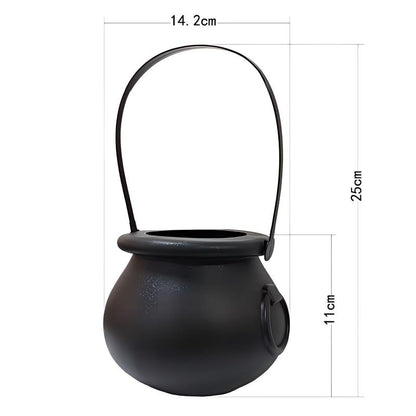 Witch Cauldron Candy Bucket | Halloween Trick-or-Treat Pail | Plastic Party Decoration