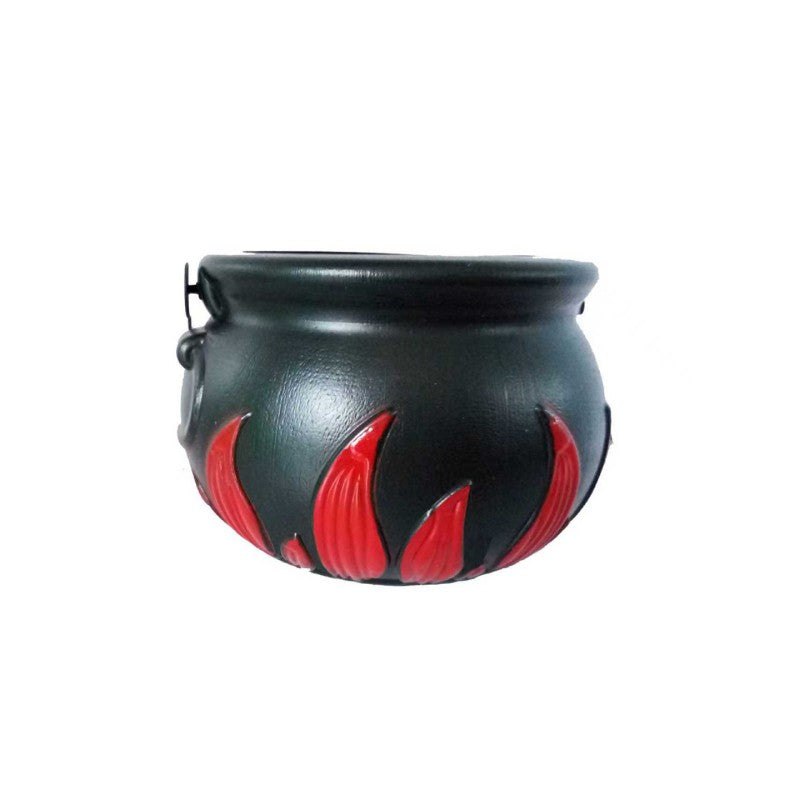 Witch Cauldron Candy Bucket | Halloween Trick-or-Treat Pail | Plastic Party Decoration