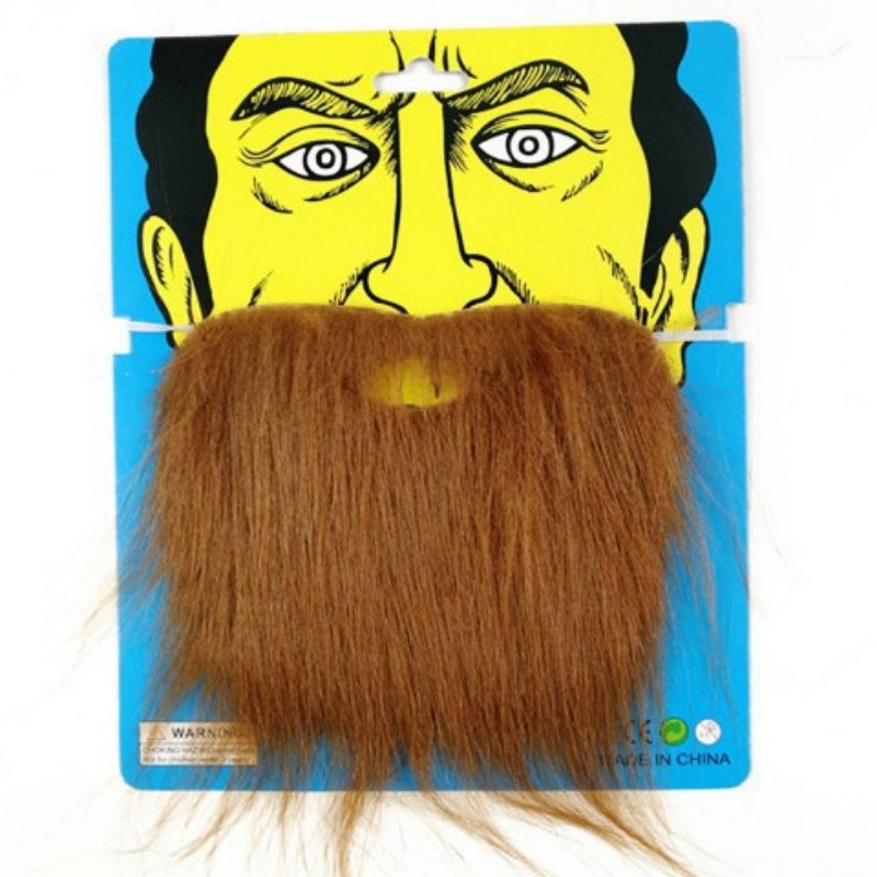 Halloween Fake Mustache & Beard Set – Costume Facial Hair for Adults, Funny Photo Booth Prop, Masquerade Party Supplies