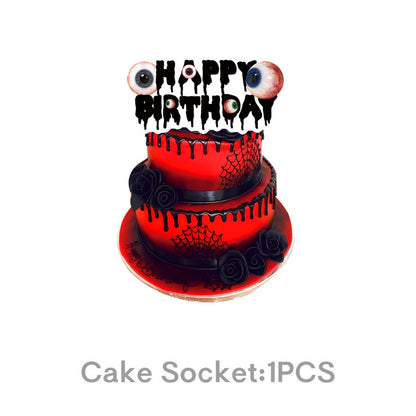 Big Eye Themed Party Decoration Set | Birthday & Halloween Supplies | Tableware & Garland Kit