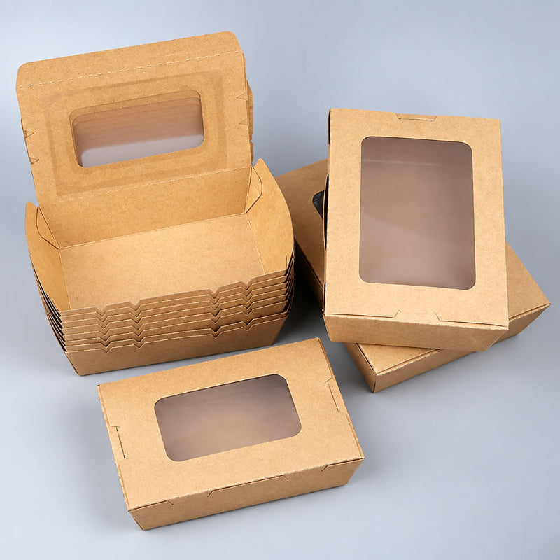 Kraft window lunch box open and closed assortment display