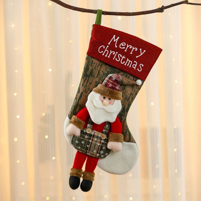 Christmas Stocking & Gift Bag Set – Small Stocking Ornaments for Tree Hanging Decor, Holiday Pouch for Candy & Presents