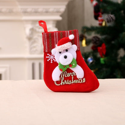 Christmas Stocking & Gift Bag Set – Small Stocking Ornaments for Tree Hanging Decor, Holiday Pouch for Candy & Presents