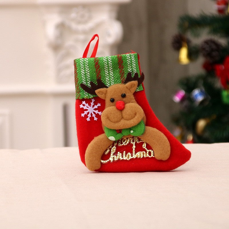 Christmas Stocking & Gift Bag Set – Small Stocking Ornaments for Tree Hanging Decor, Holiday Pouch for Candy & Presents