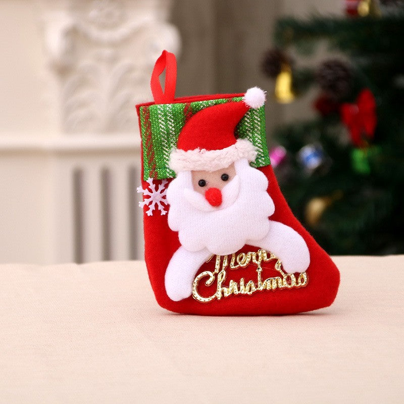 Christmas Stocking & Gift Bag Set – Small Stocking Ornaments for Tree Hanging Decor, Holiday Pouch for Candy & Presents
