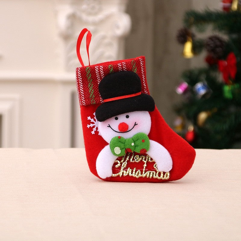Christmas Stocking & Gift Bag Set – Small Stocking Ornaments for Tree Hanging Decor, Holiday Pouch for Candy & Presents