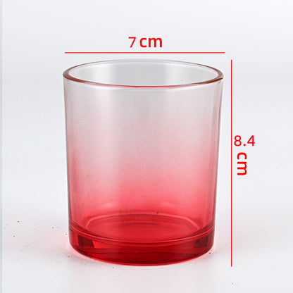 Glass candle vessel gradient red 220ml ombre glass finish