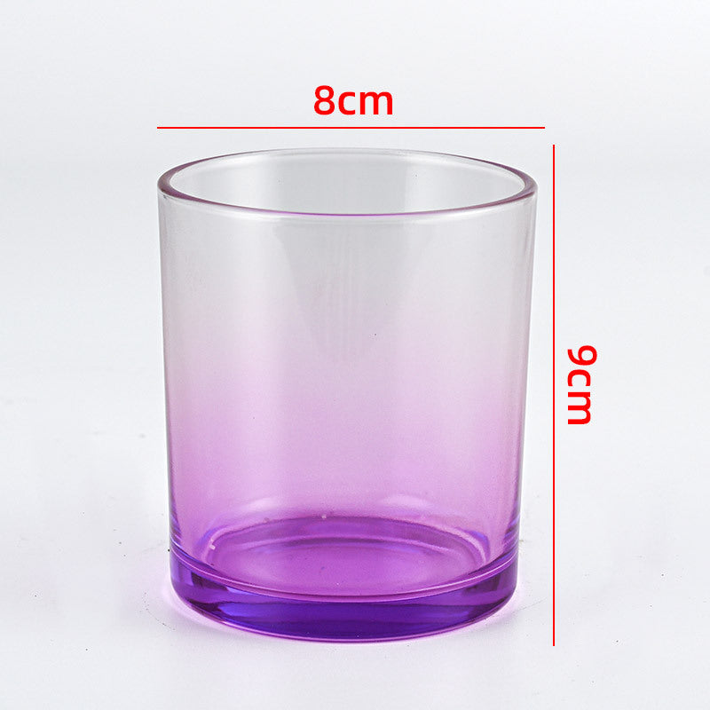 Glass candle vessel gradient purple 315ml ombre glass finish