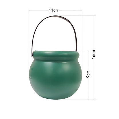 Witch Cauldron Candy Bucket | Halloween Trick-or-Treat Pail | Plastic Party Decoration