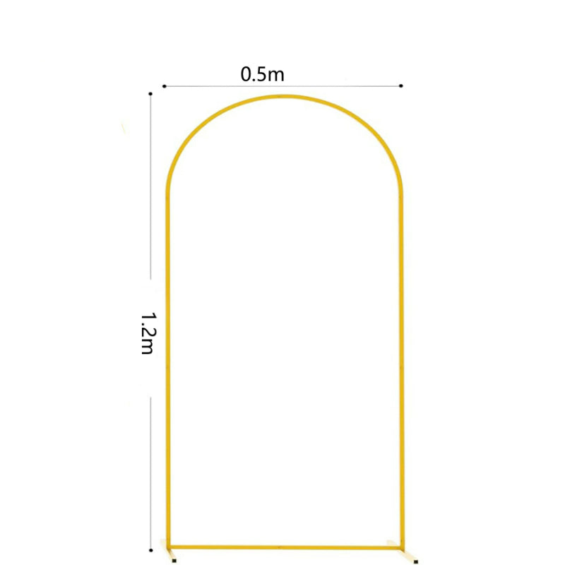 Metal balloon arch stand 0.5x1.2m gold curved frame