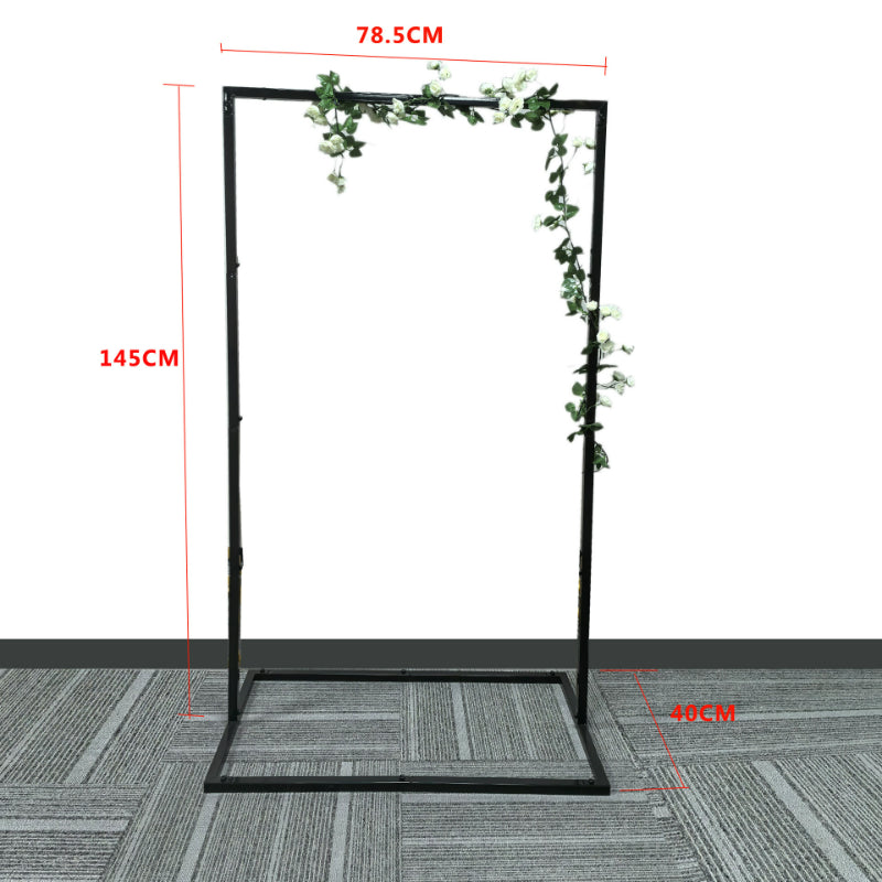 Metal balloon arch stand 0.785x1.45m black square tube