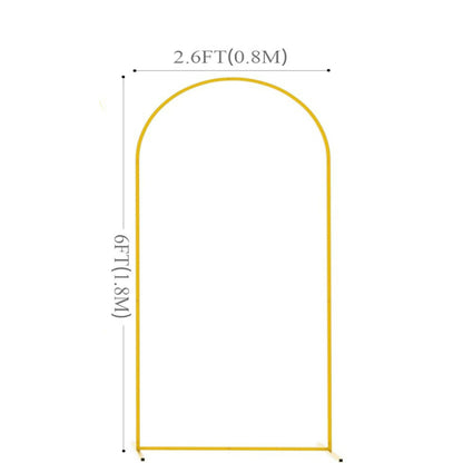 Metal balloon arch stand 0.8x1.8m 6ft gold frame