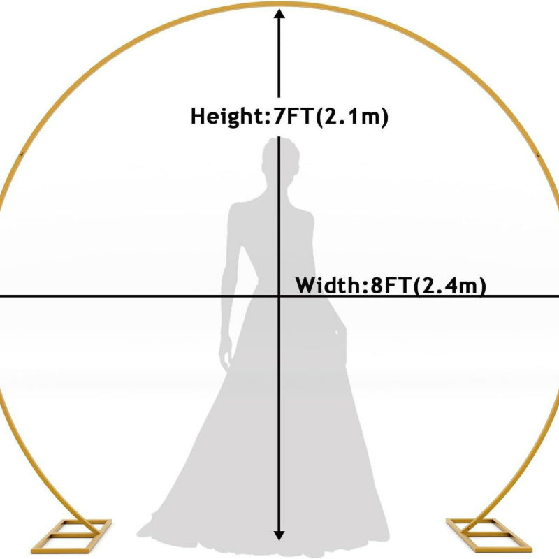 Metal balloon arch stand 2.4x2.1m circular walk-through frame
