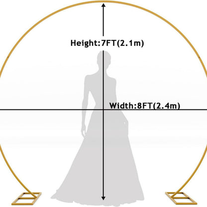 Metal balloon arch stand 2.4x2.1m circular walk-through frame