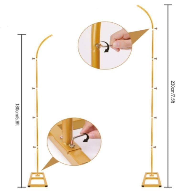 Metal balloon arch stand 1.8m 2.4m half-arch pair