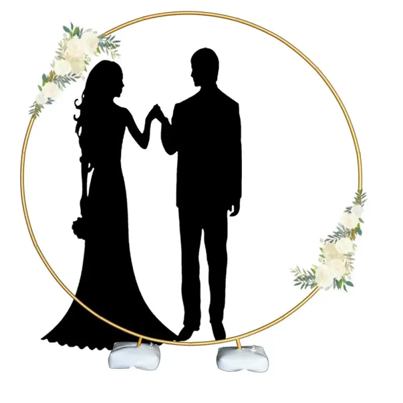 Metal balloon arch stand circular backdrop hoop frame