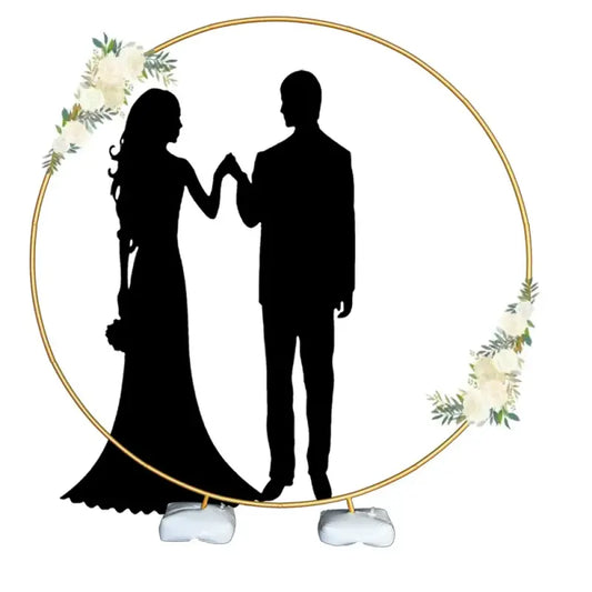 Metal balloon arch stand circular backdrop hoop frame