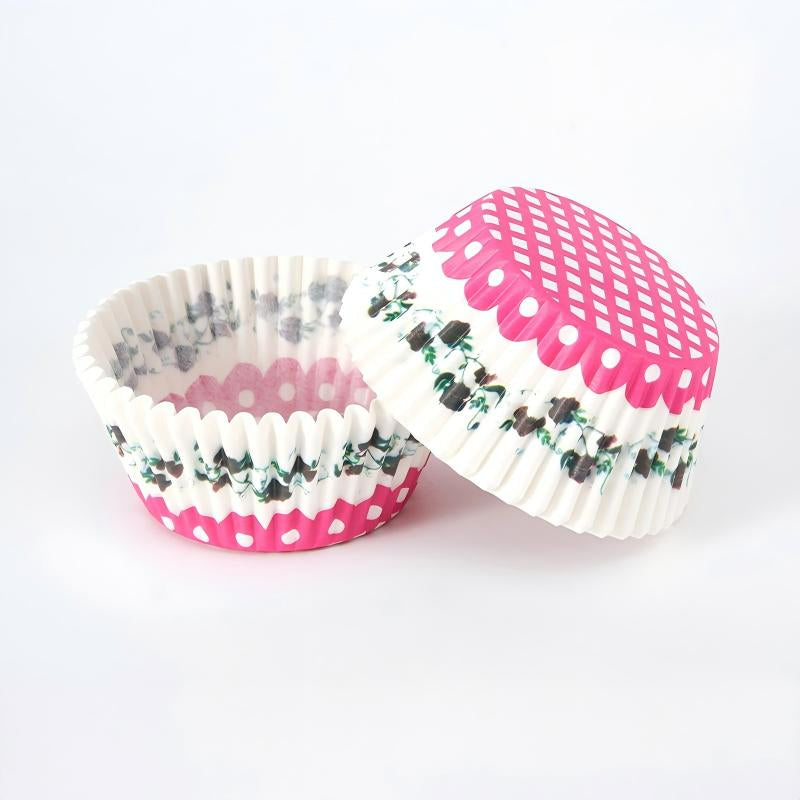 Wholesale metallic foil and greaseproof cupcake cases - Gingham check pattern 100-pack