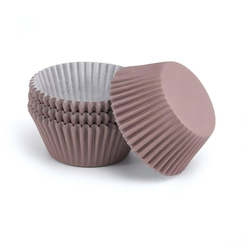 Wholesale metallic foil and greaseproof cupcake cases - Solid dark coffee brown 100-pack