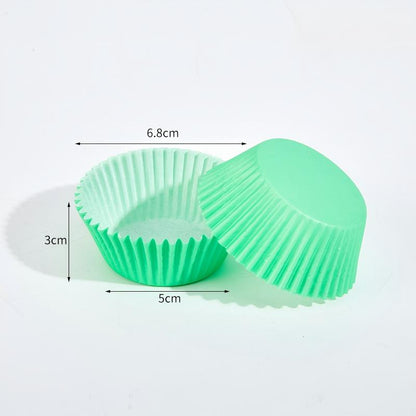 Wholesale metallic foil and greaseproof cupcake cases - Solid green 100-pack