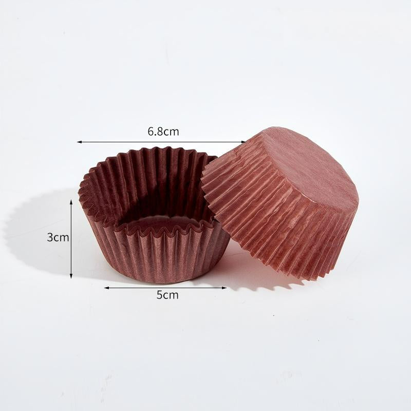 Wholesale metallic foil and greaseproof cupcake cases - Dual tone coffee brown 100-pack