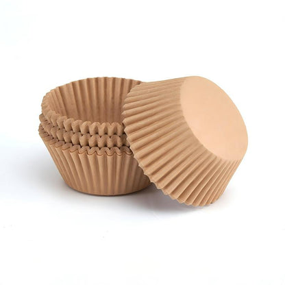 Wholesale metallic foil and greaseproof cupcake cases - Solid kraft brown 100-pack