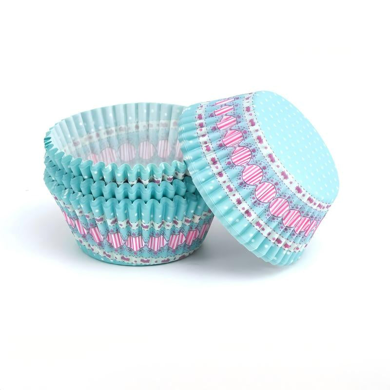 Wholesale metallic foil and greaseproof cupcake cases - Fresh British plaid 100-pack