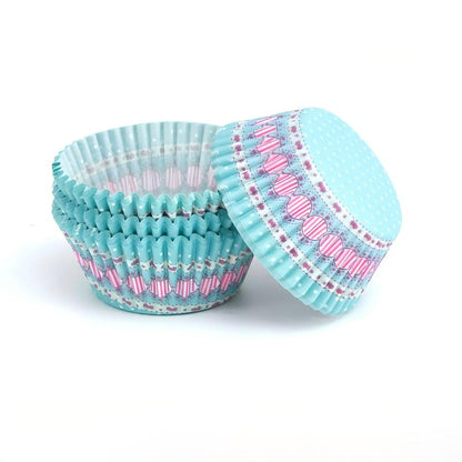 Wholesale metallic foil and greaseproof cupcake cases - Fresh British plaid 100-pack