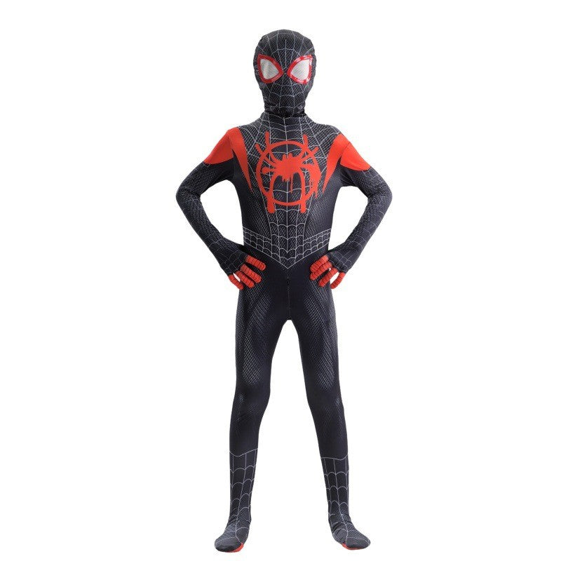 Spider-Man Far From Home Costume – Miles Morales Style Bodysuit for Men, Women, Boys & Girls, Halloween Superhero Outfit (Iron Spider/Amazing/No Way Home/Black/Symbiote/Spider-Gwen/Muscular/Black Panther, Sizes 100-190cm)