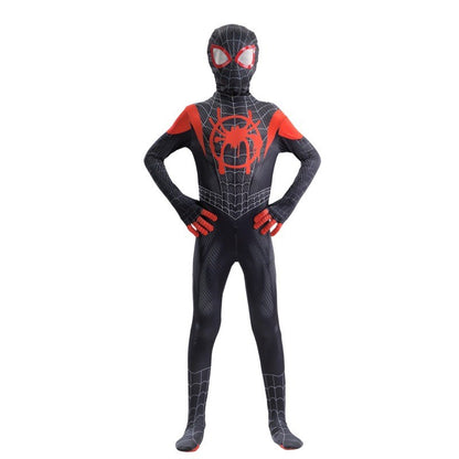 Spider-Man Far From Home Costume – Miles Morales Style Bodysuit for Men, Women, Boys & Girls, Halloween Superhero Outfit (Iron Spider/Amazing/No Way Home/Black/Symbiote/Spider-Gwen/Muscular/Black Panther, Sizes 100-190cm)