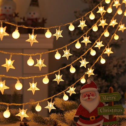 LED Christmas Light Set – Snowflake, Reindeer, Christmas Tree & Star Shapes for Outdoor Camping, Garden & Holiday Ambiance Decoration