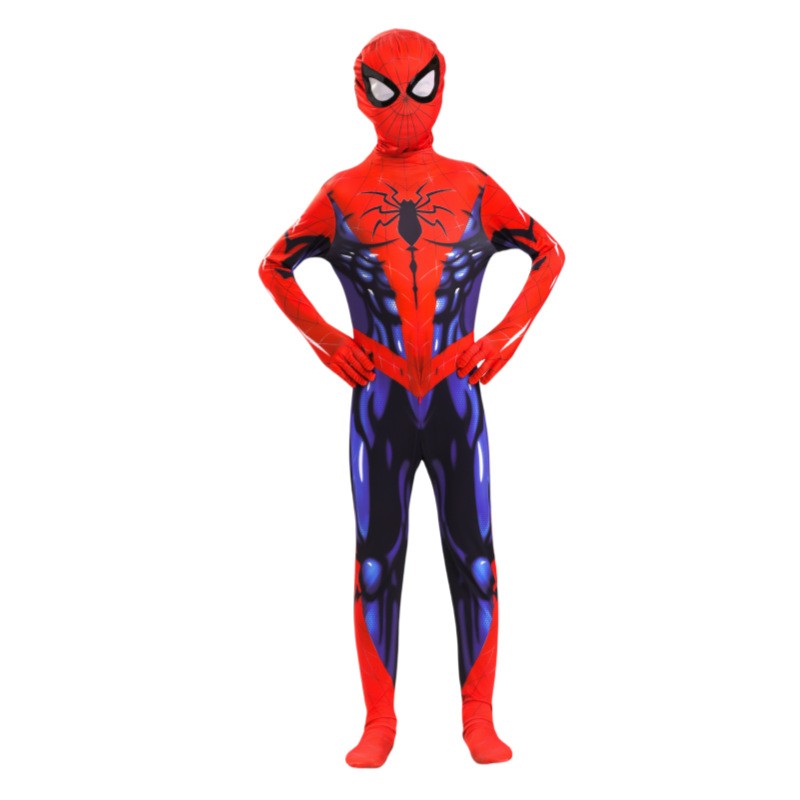 Spider-Man Far From Home Costume – Miles Morales Style Bodysuit for Men, Women, Boys & Girls, Halloween Superhero Outfit (Iron Spider/Amazing/No Way Home/Black/Symbiote/Spider-Gwen/Muscular/Black Panther, Sizes 100-190cm)