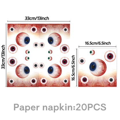 Big Eye Themed Party Decoration Set | Birthday & Halloween Supplies | Tableware & Garland Kit