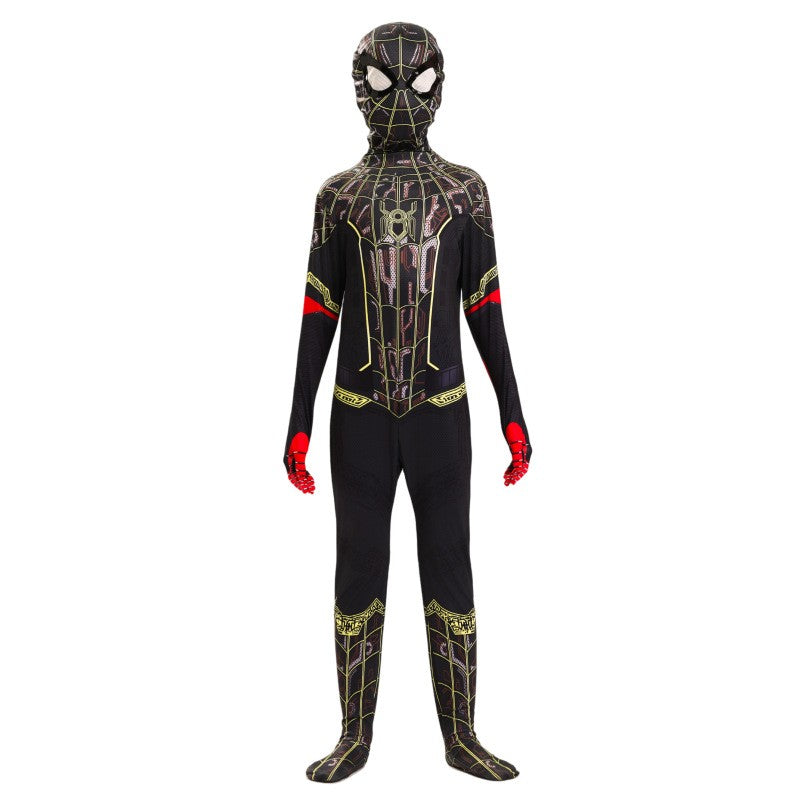 Spider-Man Far From Home Costume – Miles Morales Style Bodysuit for Men, Women, Boys & Girls, Halloween Superhero Outfit (Iron Spider/Amazing/No Way Home/Black/Symbiote/Spider-Gwen/Muscular/Black Panther, Sizes 100-190cm)