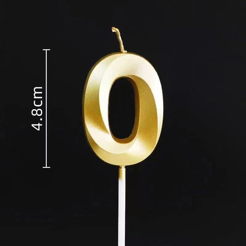 Gold Number & Letter Birthday Candles – Age Marker Candles for Cake Decor, Baking Supplies & Party Essentials