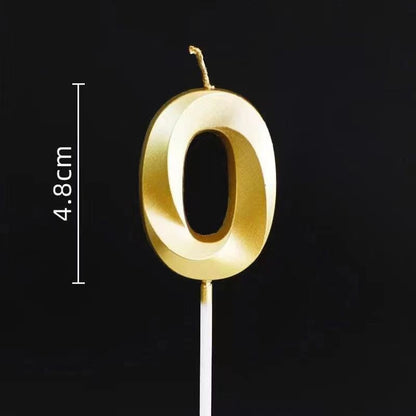 Gold Number & Letter Birthday Candles – Age Marker Candles for Cake Decor, Baking Supplies & Party Essentials
