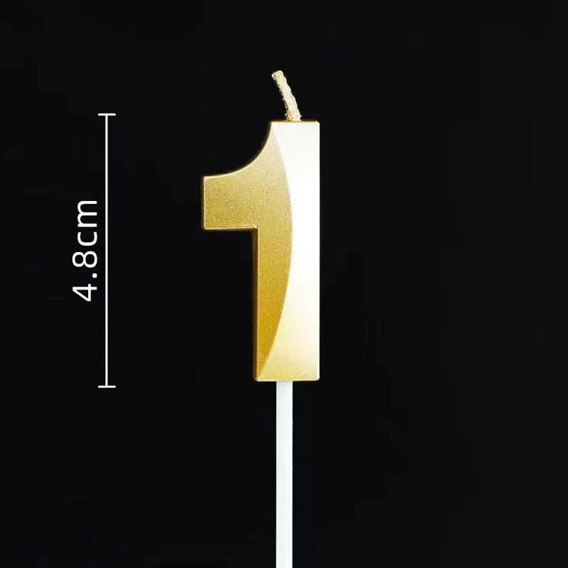 Gold Number & Letter Birthday Candles – Age Marker Candles for Cake Decor, Baking Supplies & Party Essentials