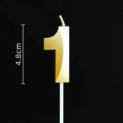 Gold Number & Letter Birthday Candles – Age Marker Candles for Cake Decor, Baking Supplies & Party Essentials