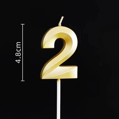 Gold Number & Letter Birthday Candles – Age Marker Candles for Cake Decor, Baking Supplies & Party Essentials