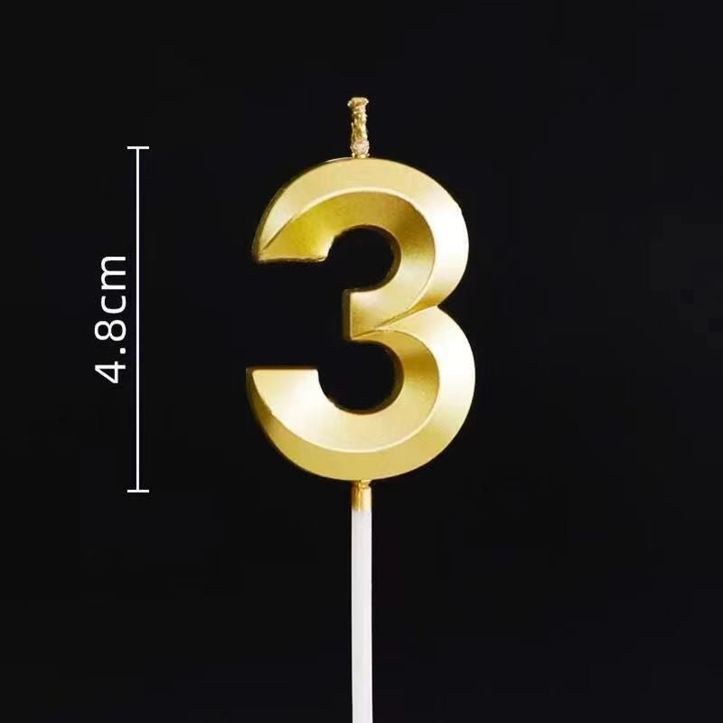 Gold Number & Letter Birthday Candles – Age Marker Candles for Cake Decor, Baking Supplies & Party Essentials