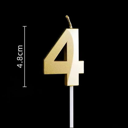Gold Number & Letter Birthday Candles – Age Marker Candles for Cake Decor, Baking Supplies & Party Essentials