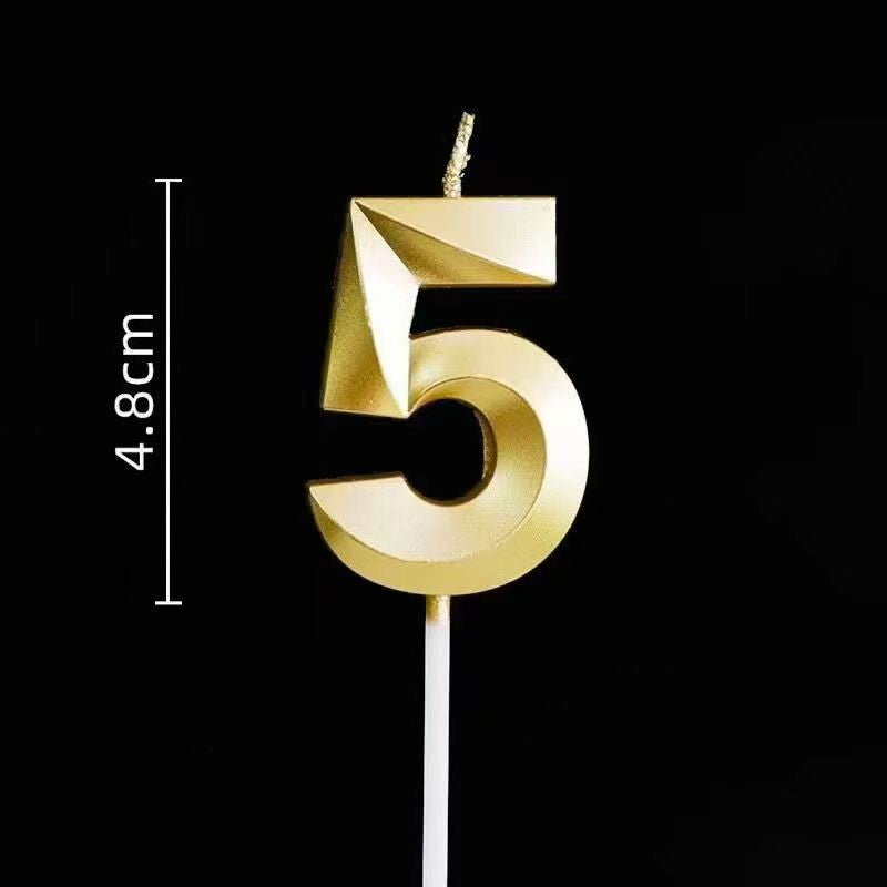 Gold Number & Letter Birthday Candles – Age Marker Candles for Cake Decor, Baking Supplies & Party Essentials