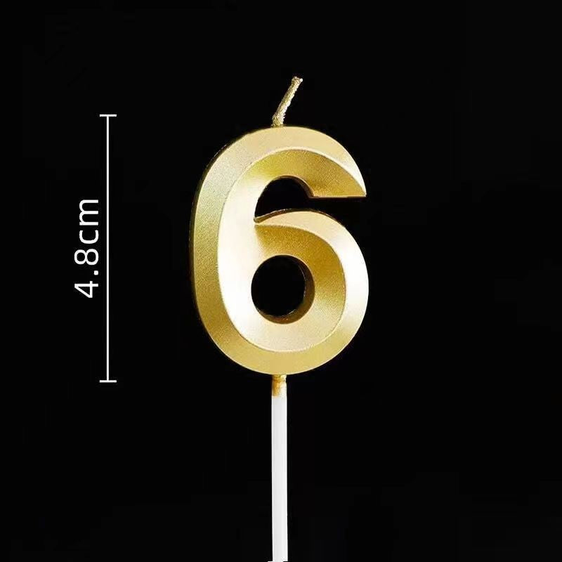 Gold Number & Letter Birthday Candles – Age Marker Candles for Cake Decor, Baking Supplies & Party Essentials
