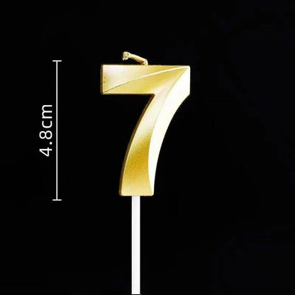 Gold Number & Letter Birthday Candles – Age Marker Candles for Cake Decor, Baking Supplies & Party Essentials