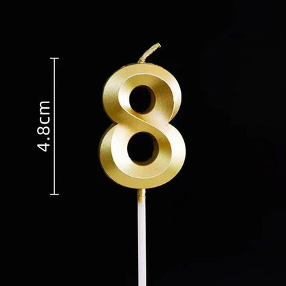 Gold Number & Letter Birthday Candles – Age Marker Candles for Cake Decor, Baking Supplies & Party Essentials